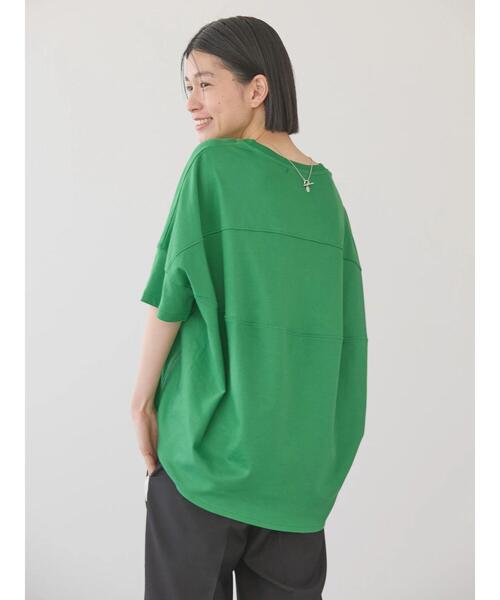 AMERICAN HOLIC(アメリカンホリック)の「UVカット+接触冷感 コクーンカットプルオーバー(Tシャツ/カットソー・レディース・グリーン/オフホワイト/ブルー/チャコールグレー/グレイッシュベージュ/モカ/ブラック・M/L)」の6枚目の写真