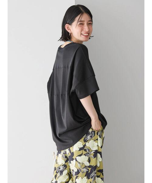 AMERICAN HOLIC(アメリカンホリック)の「UVカット+接触冷感 コクーンカットプルオーバー(Tシャツ/カットソー・レディース・グリーン/オフホワイト/ブルー/チャコールグレー/グレイッシュベージュ/モカ/ブラック・M/L)」の2枚目の写真