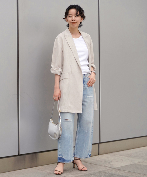 AP STUDIO（エーピーストゥディオ）の「【HOPE/ホープ】DROP JEANS（デニムパンツ・レディース・サックスブルー・28/27/26/25）」の3枚目の写真