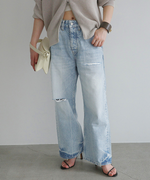 AP STUDIO（エーピーストゥディオ）の「【HOPE/ホープ】DROP JEANS（デニムパンツ・レディース・サックスブルー・28/27/26/25）」の5枚目の写真