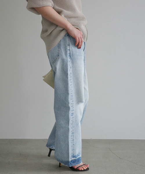 AP STUDIO（エーピーストゥディオ）の「【HOPE/ホープ】DROP JEANS（デニムパンツ・レディース・サックスブルー・28/27/26/25）」の6枚目の写真