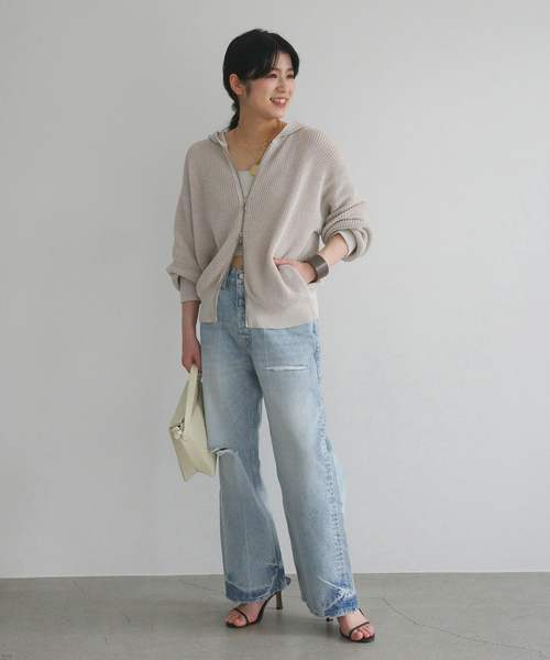 AP STUDIO（エーピーストゥディオ）の「【HOPE/ホープ】DROP JEANS（デニムパンツ・レディース・サックスブルー・28/27/26/25）」の8枚目の写真