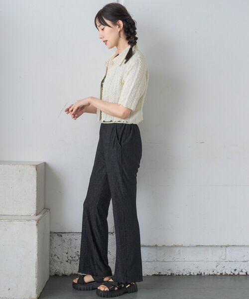 RETRO GIRL（レトロガール）の「5分袖ジャガードカーデ（カーディガン/ボレロ・レディース・ブルー/ナチュラル/ブラック/レッド・FREE）」の22枚目の写真