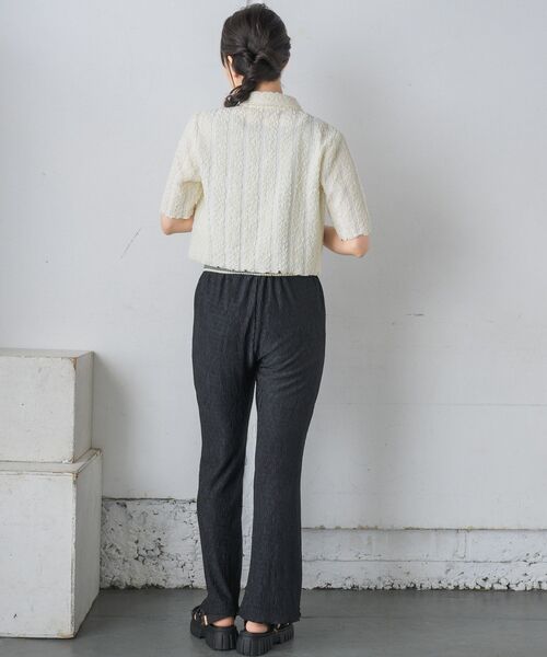 RETRO GIRL（レトロガール）の「5分袖ジャガードカーデ（カーディガン/ボレロ・レディース・ブルー/ナチュラル/ブラック/レッド・FREE）」の21枚目の写真