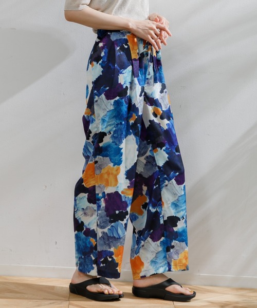 AMERICAN RAG CIE（アメリカンラグシー）の「アブストラクトイージーパンツ（その他パンツ・レディース・イエロー/ブルー・FREE）」の5枚目の写真