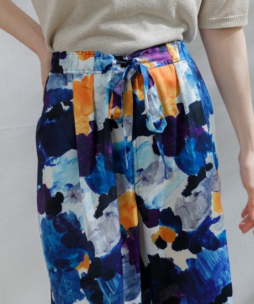 AMERICAN RAG CIE（アメリカンラグシー）の「アブストラクトイージーパンツ（その他パンツ・レディース・イエロー/ブルー・FREE）」の6枚目の写真