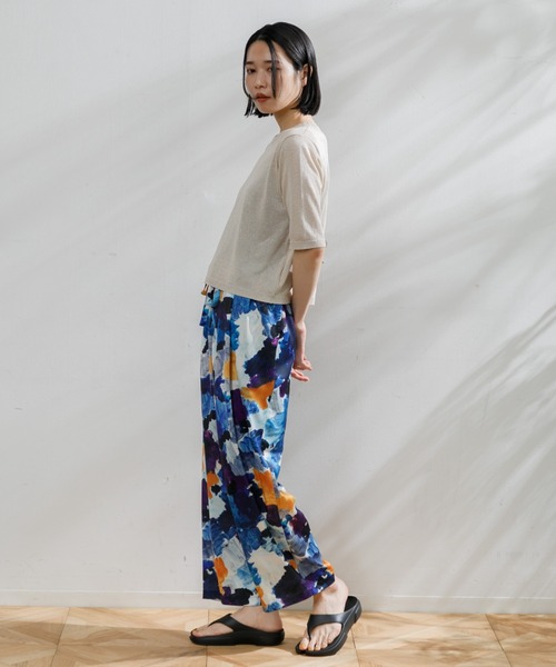 AMERICAN RAG CIE（アメリカンラグシー）の「アブストラクトイージーパンツ（その他パンツ・レディース・イエロー/ブルー・FREE）」の10枚目の写真