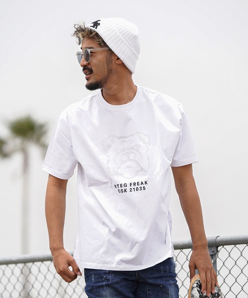 adamsJUGGLER(アダムスジャグラー)の「L.Sドッグティー(Tシャツ/カットソー・メンズ・ホワイト/ブラック・XL/S/M/L/XXL)」の16枚目の写真
