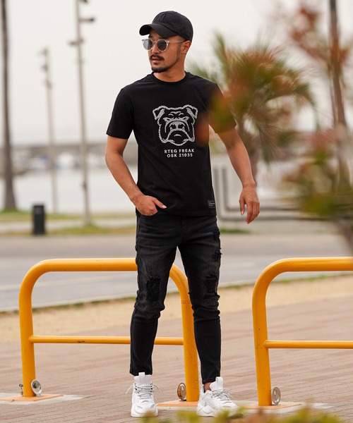 adamsJUGGLER(アダムスジャグラー)の「L.Sドッグティー(Tシャツ/カットソー・メンズ・ホワイト/ブラック・XL/S/M/L/XXL)」の14枚目の写真