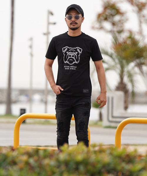 adamsJUGGLER(アダムスジャグラー)の「L.Sドッグティー(Tシャツ/カットソー・メンズ・ホワイト/ブラック・XL/S/M/L/XXL)」の12枚目の写真