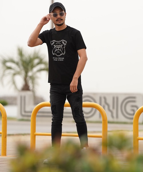 adamsJUGGLER(アダムスジャグラー)の「L.Sドッグティー(Tシャツ/カットソー・メンズ・ホワイト/ブラック・XL/S/M/L/XXL)」の6枚目の写真