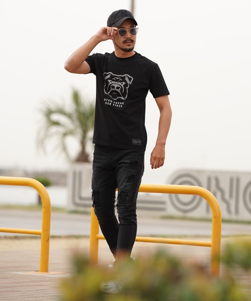 adamsJUGGLER(アダムスジャグラー)の「L.Sドッグティー(Tシャツ/カットソー・メンズ・ホワイト/ブラック・XL/S/M/L/XXL)」の4枚目の写真