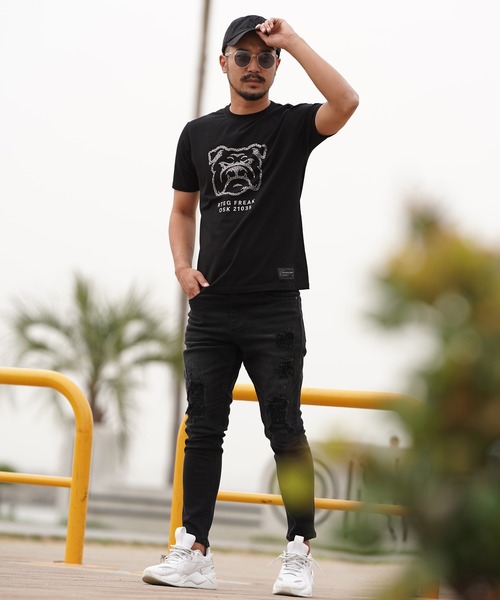 adamsJUGGLER(アダムスジャグラー)の「L.Sドッグティー(Tシャツ/カットソー・メンズ・ホワイト/ブラック・XL/S/M/L/XXL)」の10枚目の写真