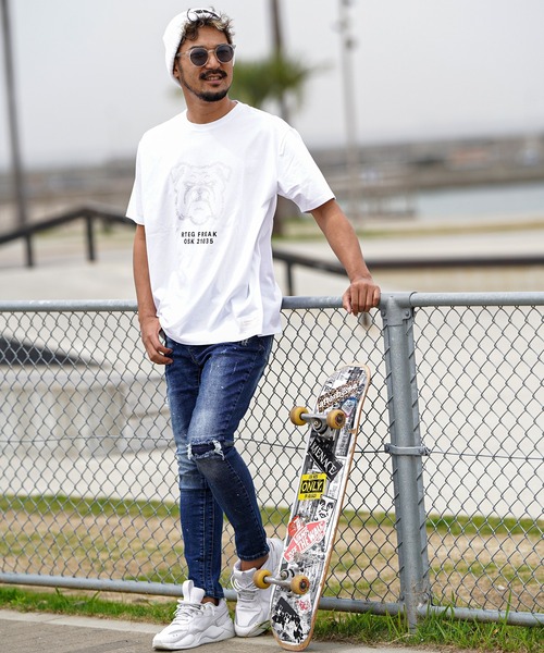 adamsJUGGLER(アダムスジャグラー)の「L.Sドッグティー(Tシャツ/カットソー・メンズ・ホワイト/ブラック・XL/S/M/L/XXL)」の3枚目の写真
