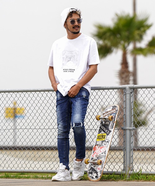 adamsJUGGLER(アダムスジャグラー)の「L.Sドッグティー(Tシャツ/カットソー・メンズ・ホワイト/ブラック・XL/S/M/L/XXL)」の5枚目の写真