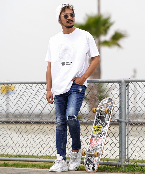 adamsJUGGLER(アダムスジャグラー)の「L.Sドッグティー(Tシャツ/カットソー・メンズ・ホワイト/ブラック・XL/S/M/L/XXL)」の11枚目の写真