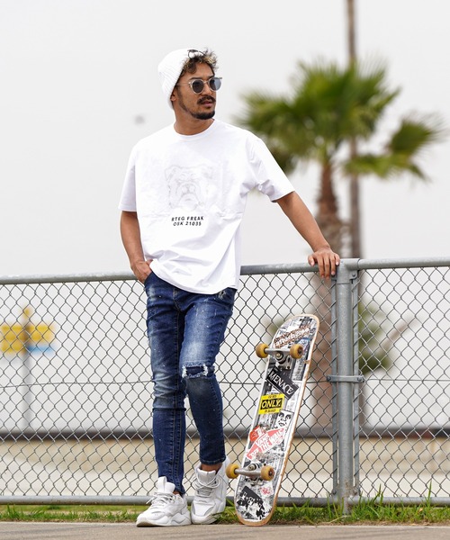 adamsJUGGLER(アダムスジャグラー)の「L.Sドッグティー(Tシャツ/カットソー・メンズ・ホワイト/ブラック・XL/S/M/L/XXL)」の13枚目の写真