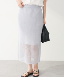 eimy istoire golf ニットメッシュスカート　フリーサイズ レイヤードプリーツミニスカート（ミニスカート）｜EIMY ISTOIRE