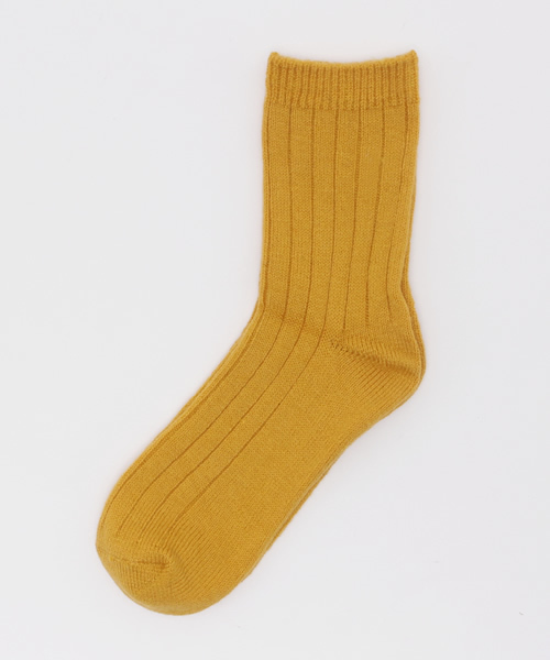 WEGO（ウィゴー）の「WEGO/ウール混リブソックス（ソックス/靴下・レディース・イエロー/カーキ/ホワイト/グレー・FREE）」の4枚目の写真