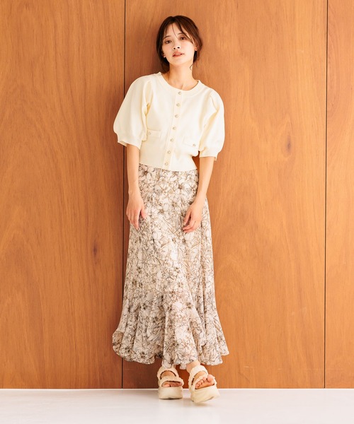 mysty woman（ミスティウーマン）の「メタルボタンショートカーディガン　135561（カーディガン/ボレロ・レディース・オフホワイト/グリーン/ネイビー・FREE）」の20枚目の写真