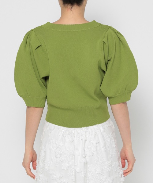 mysty woman（ミスティウーマン）の「メタルボタンショートカーディガン　135561（カーディガン/ボレロ・レディース・オフホワイト/グリーン/ネイビー・FREE）」の12枚目の写真