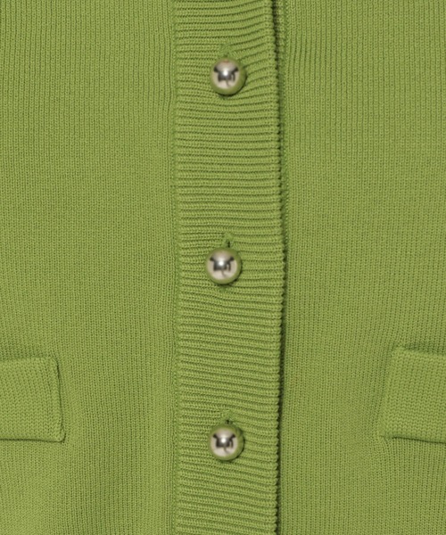 mysty woman（ミスティウーマン）の「メタルボタンショートカーディガン　135561（カーディガン/ボレロ・レディース・オフホワイト/グリーン/ネイビー・FREE）」の6枚目の写真