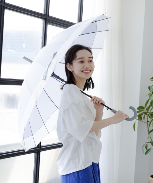 オリジナル バイカラーポリ傘（16本骨）（長傘）｜niko and