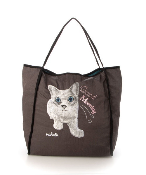 cache cache(カシュ カシュ)の「カシュカシュ cachecache / うちの子刺繍トートバッグ(トートバッグ・レディース・ブラック/ブラウン/ベージュ系その他/イエロー・FREE)」の2枚目の写真