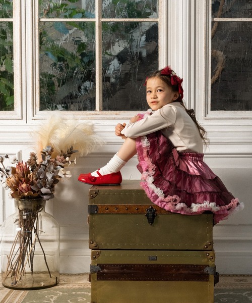 panpantutu（パンパンチュチュ）の「リボンパレードトップス(長袖)(80-130cm)（Tシャツ/カットソー・キッズ・ネイビー/レッド/アイボリー/ブラック/サーモンピンク・80ｃｍ/120cm/130cm/100cm/110cm/90cm）」の8枚目の写真