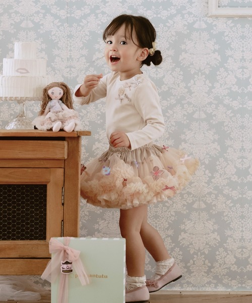 panpantutu（パンパンチュチュ）の「リボンパレードトップス(長袖)(80-130cm)（Tシャツ/カットソー・キッズ・ネイビー/レッド/アイボリー/ブラック/サーモンピンク・80ｃｍ/120cm/130cm/100cm/110cm/90cm）」の9枚目の写真