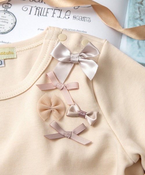 panpantutu（パンパンチュチュ）の「リボンパレードトップス(長袖)(80-130cm)（Tシャツ/カットソー・キッズ・ネイビー/レッド/アイボリー/ブラック/サーモンピンク・80ｃｍ/120cm/130cm/100cm/110cm/90cm）」の11枚目の写真