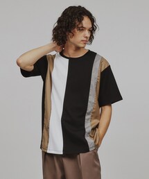 ◆ストライプ切替Tシャツ