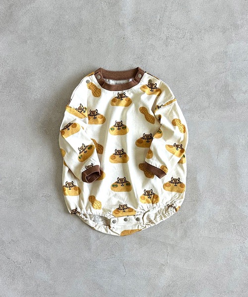 HOGAN RANCH WEAR（ホーガンランチウエア）の「ソウガラナガソデボディシャツ（肌着・キッズ・ブラック/オフホワイト/エメラルド/ピンク/レッド・70/80）」の2枚目の写真