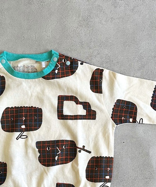 HOGAN RANCH WEAR（ホーガンランチウエア）の「ソウガラナガソデボディシャツ（肌着・キッズ・ブラック/オフホワイト/エメラルド/ピンク/レッド・70/80）」の9枚目の写真