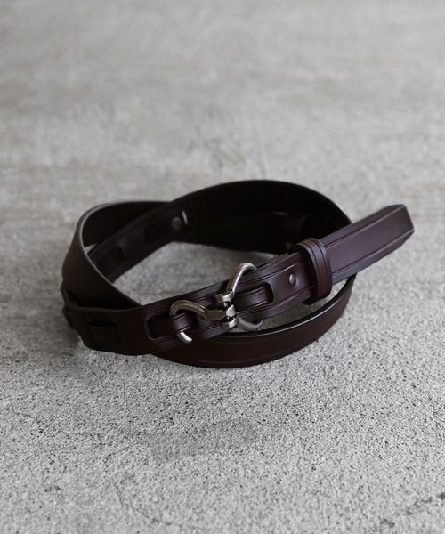 ASTRONOMY(アストロノミー)の「牛革 レザーフックベルト 25㎜(ベルト・メンズ・ブラック/ダークブラウン/ブラック系3/ブラック系2・FREE)」の9枚目の写真