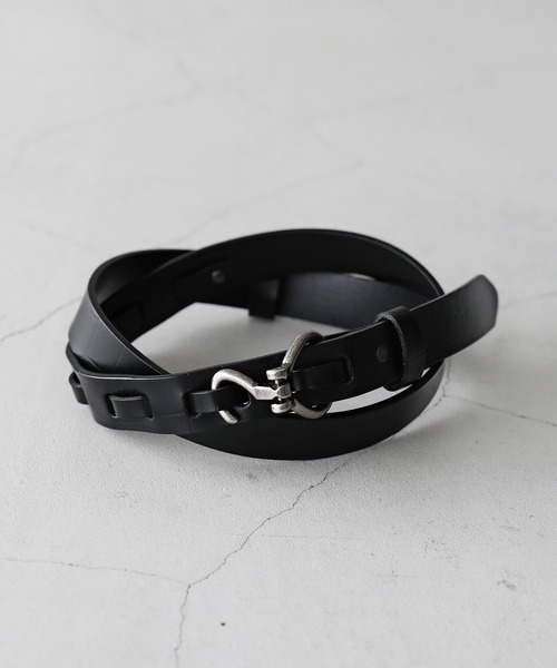 ASTRONOMY(アストロノミー)の「牛革 レザーフックベルト 25㎜(ベルト・メンズ・ブラック/ダークブラウン/ブラック系3/ブラック系2・FREE)」の22枚目の写真