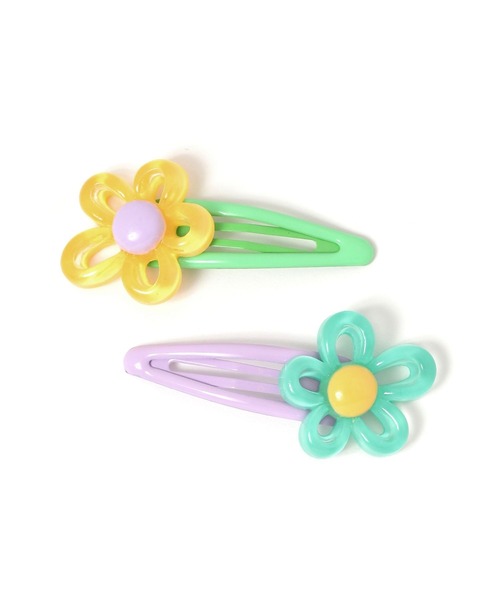 LOWRYS FARM(ローリーズファーム)の「フラワー2Pセットヘアピン 138474(ヘアピン・キッズ・ブルー/ピンク/パープル/イエロー・FREE)」の8枚目の写真