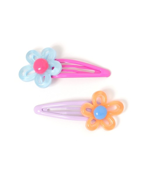 LOWRYS FARM(ローリーズファーム)の「フラワー2Pセットヘアピン 138474(ヘアピン・キッズ・ブルー/ピンク/パープル/イエロー・FREE)」の9枚目の写真
