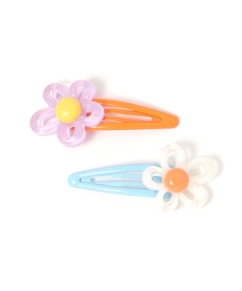 LOWRYS FARM(ローリーズファーム)の「フラワー2Pセットヘアピン 138474(ヘアピン・キッズ・ブルー/ピンク/パープル/イエロー・FREE)」の10枚目の写真