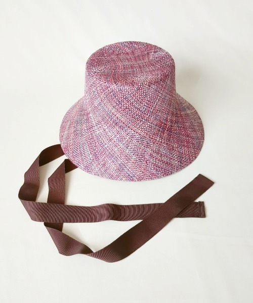ORIENT MILLINERY(オリエント ミリナリー)の「《別注》IDYLL by ORIENT MILLINERY x ANTHONY PETO - フランス製ラミーキャプリーヌ(ハット・レディース・ブラック/パープル/ピンク/グリーン・57)」の4枚目の写真