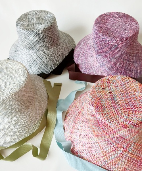 ORIENT MILLINERY(オリエント ミリナリー)の「《別注》IDYLL by ORIENT MILLINERY x ANTHONY PETO - フランス製ラミーキャプリーヌ(ハット・レディース・ブラック/パープル/ピンク/グリーン・57)」の5枚目の写真