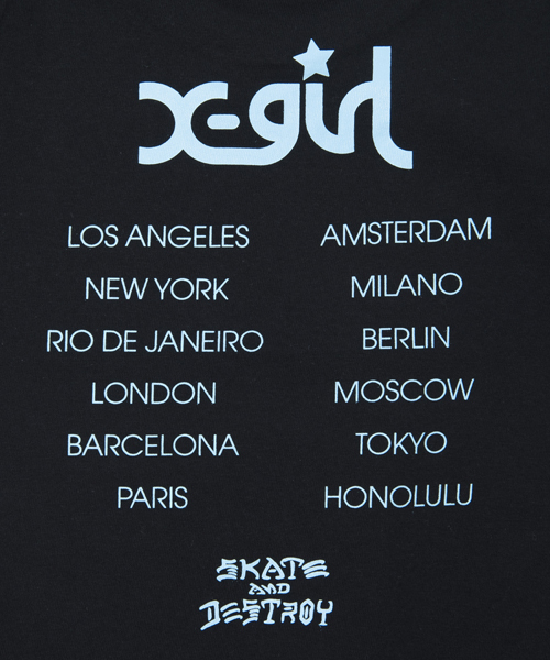 X-girl Stages（エックスガールステージス）の「Thrasher/S/S TEE TWINKLE MAGAZINE LOGO(2T)（Tシャツ/カットソー・キッズ・ホワイト/ブラック・2T）」の4枚目の写真