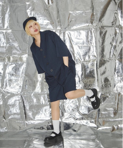L.H.P(エルエイチピー)の「neuron/ニュウロン/シャツパンツ(その他パンツ・レディース・ネイビー・F)」の8枚目の写真