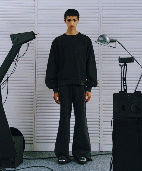 HARE（ハレ）の「【SET UP対応 UNDERGROUND MODE】ピグメントプルオーバー(HARE)（スウェット・メンズ・ブラック系その他/ブラウン系その他/グレー系その他・SMALL/MEDIUM/LARGE）」の4枚目の写真