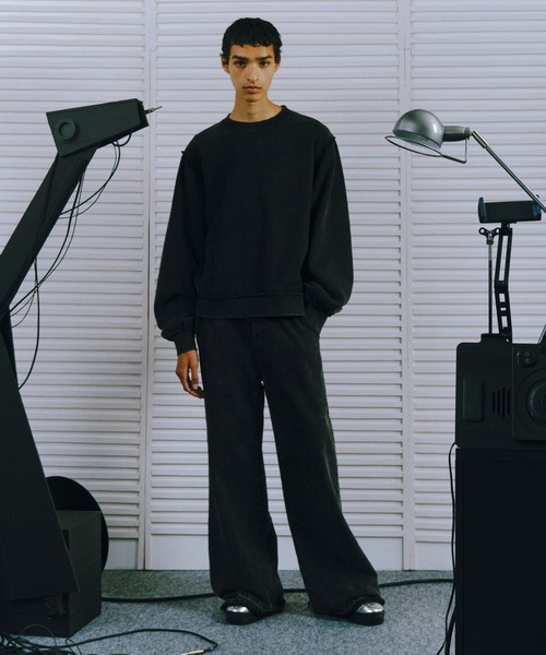 HARE（ハレ）の「【SET UP対応 UNDERGROUND MODE】ピグメントプルオーバー(HARE)（スウェット・メンズ・ブラック系その他/ブラウン系その他/グレー系その他・SMALL/MEDIUM/LARGE）」の7枚目の写真