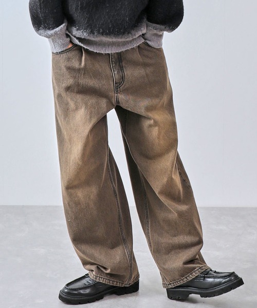 セール】【サイズ追加・セットアップ対応】オーバーダイワイドデニム