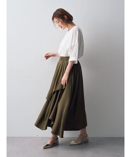 Editt by YECCA VECCA（エディットバイイェッカヴェッカ）の「アシメデザインスカート（スカート・レディース・ブラック/カーキ・FREE）」の7枚目の写真