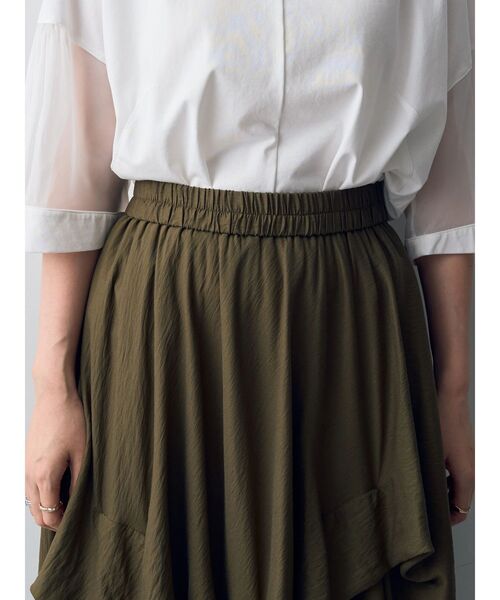 Editt by YECCA VECCA（エディットバイイェッカヴェッカ）の「アシメデザインスカート（スカート・レディース・ブラック/カーキ・FREE）」の12枚目の写真