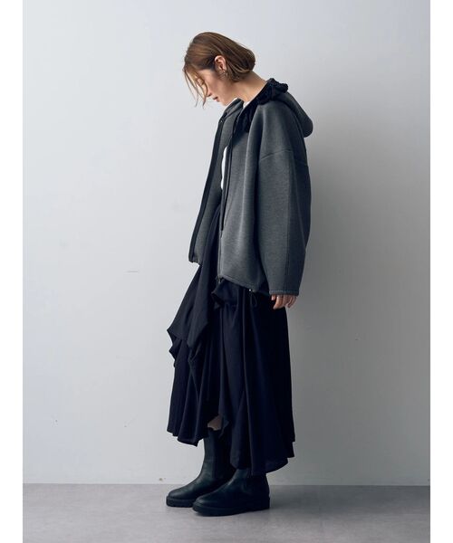 Editt by YECCA VECCA（エディットバイイェッカヴェッカ）の「アシメデザインスカート（スカート・レディース・ブラック/カーキ・FREE）」の16枚目の写真