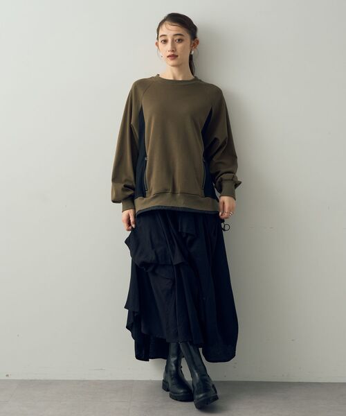 Editt by YECCA VECCA（エディットバイイェッカヴェッカ）の「アシメデザインスカート（スカート・レディース・ブラック/カーキ・FREE）」の21枚目の写真
